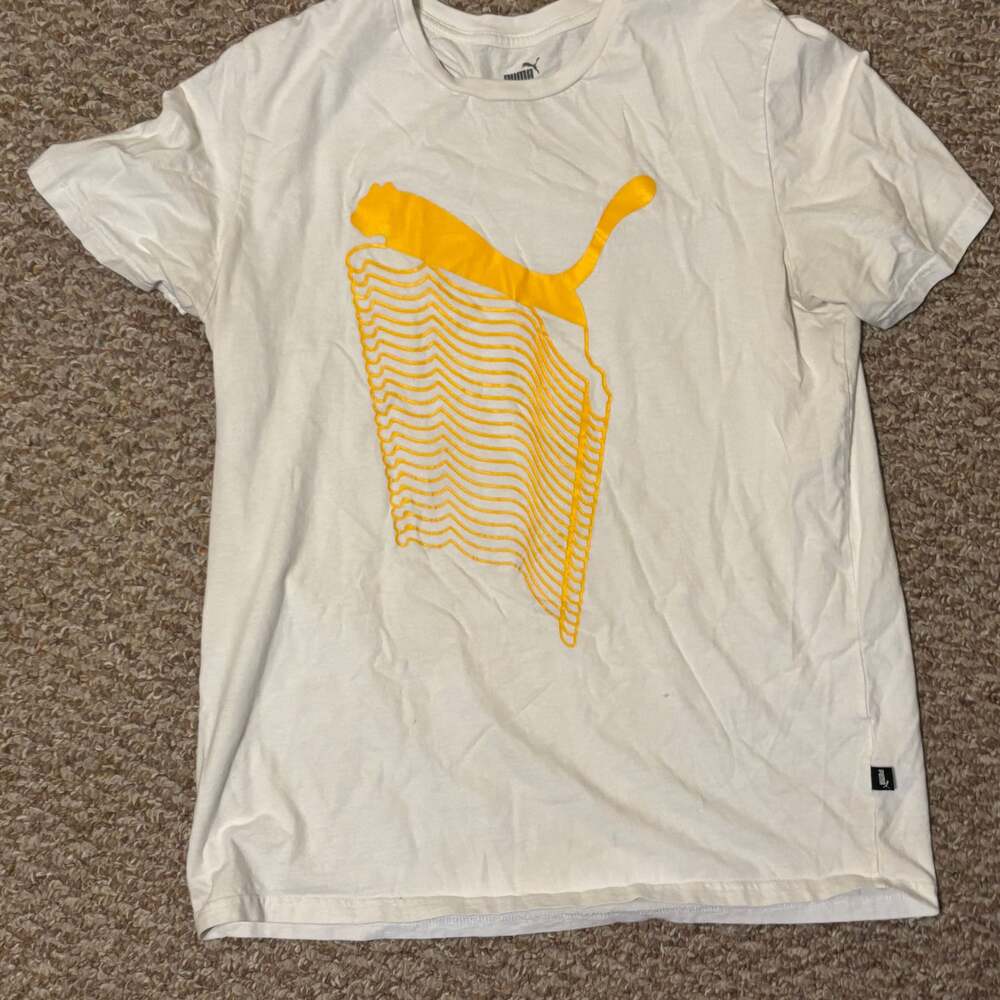 Puma White Logo Graphic T-Shirt
